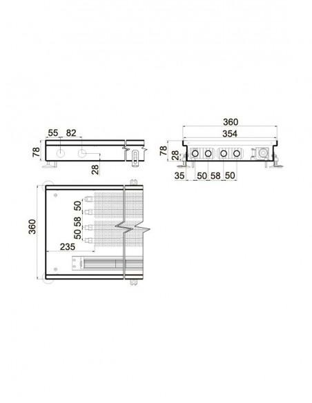Внутрипольный конвектор принудительной конвекции Polvax KVM.360.1250.78 Внутрипольный конвектор принудительной конвекции Polvax KVM.360.1250.78