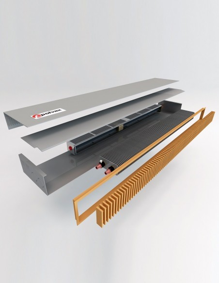 Цокольний, підвіконний конвектор примусової конвекції Polvax KV.C.290.2000.110 Цокольний, підвіконний конвектор примусової конвекції Polvax KV.C.290.2000.110