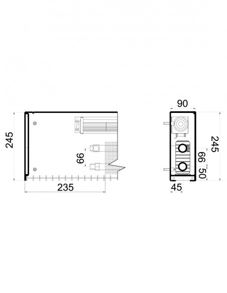Цокольный, подоконный конвектор принудительной конвекции Polvax KV.W.245.750.90 Цокольный, подоконный конвектор принудительной конвекции Polvax KV.W.245.750.90