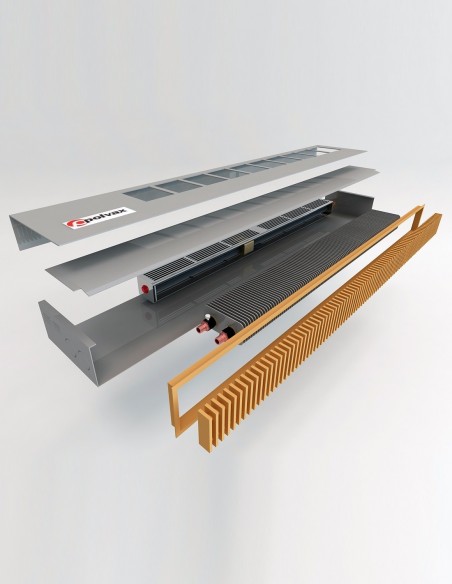 Цокольный, подоконный конвектор принудительной конвекции Polvax KV.W.245.1500.130 Цокольный, подоконный конвектор принудительной конвекции Polvax KV.W.245.1500.130