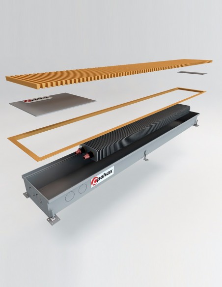 Внутрішньопідлоговий конвектор природної конвекції Polvax KE.230.2500.67 Внутрішньопідлоговий конвектор природної конвекції Polvax KE.230.2500.67