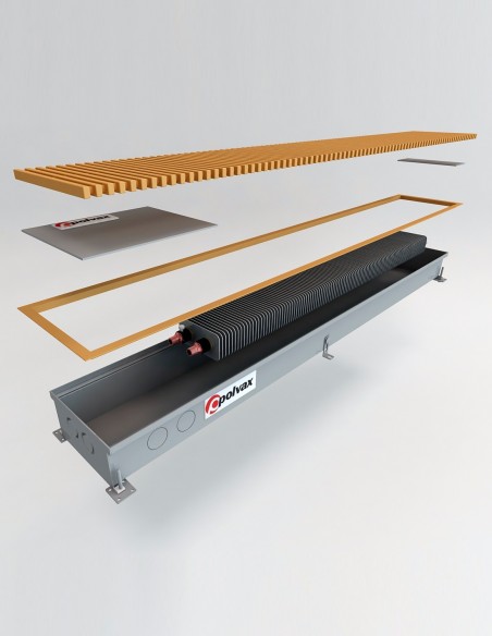 Внутрішньопідлоговий конвектор природної конвекції Polvax KE.230.1750.78 Внутрішньопідлоговий конвектор природної конвекції Polvax KE.230.1750.78