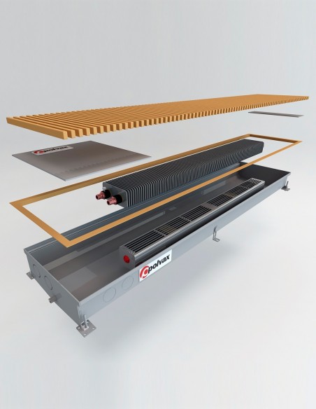 Конвектор принудительной конвекции для влажных помещений Polvax .KV-D.PLUS.300.1000.125 Конвектор принудительной конвекции для влажных помещений Polvax .KV-D.PLUS.300.1000.125