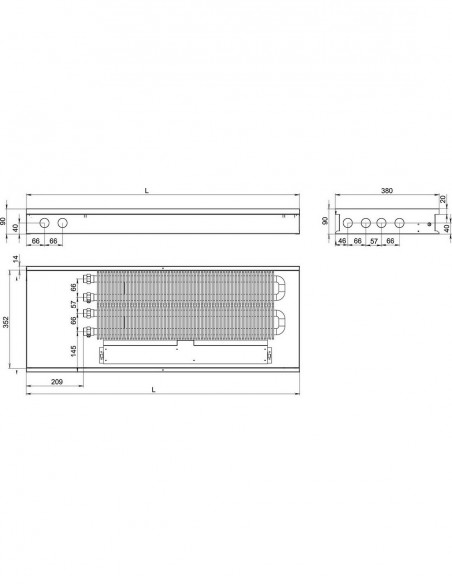 Внутрипольный конвектор принудительной конвекции Carrera СV2 Black 90/120 380.1500.90/120 Внутрипольный конвектор принудительной конвекции Carrera СV2 Black 90/120 380.1500.90/120