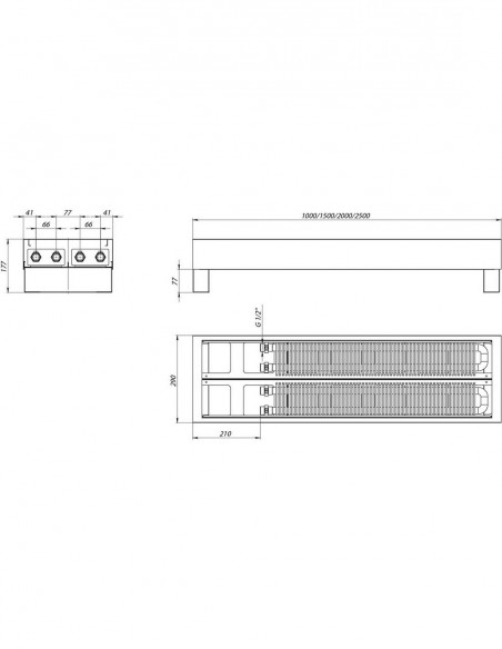 Напольный конвектор естественной конвекции Carrera FR2H 290.1000.175 Напольный конвектор естественной конвекции Carrera FR2H 290.1000.175